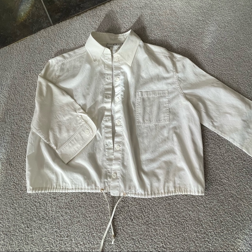 ST JOHN SPORT BY Marie grey white button up